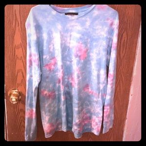 This is a tie-dye shirt that was only were once.